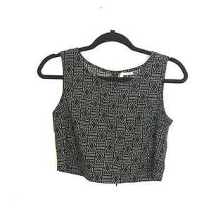 Aztec Print Crop Top